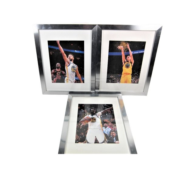 3-Golden State Warriors Steph Curry Klay Thompson Draymond Green Pic. Frames